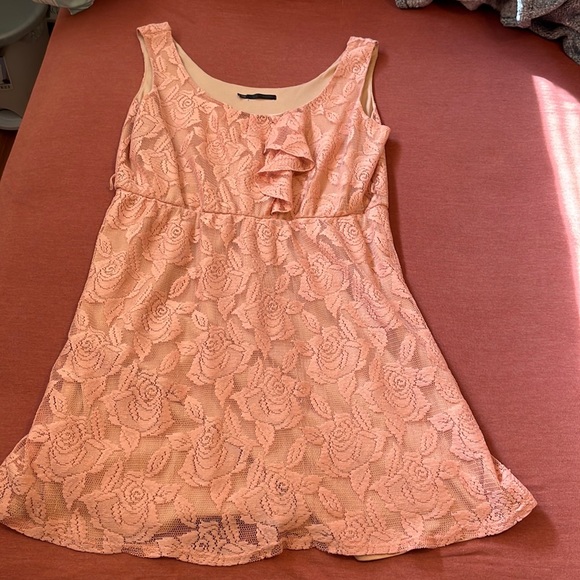 Peach colored tank top dress - Picture 1 of 3